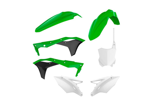KIT PLASTICHE completo Polisport per Kawasaki KX 250 F 2017-2020 / Verde05/Bianco