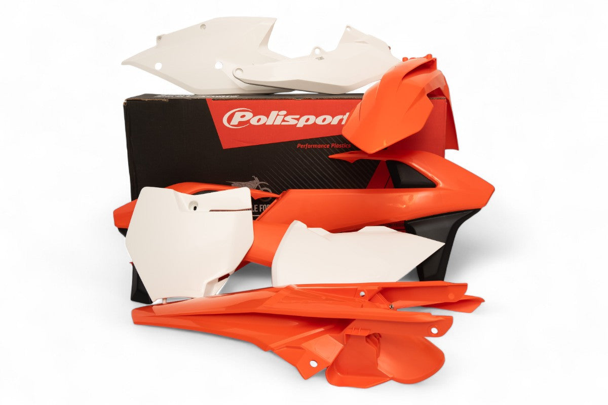 KIT PLASTICHE completo Polisport per Ktm SX-F 250 2016-2018 / Arancione16/Bianco (P90750)