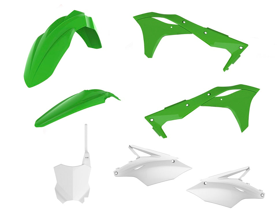 KIT PLASTICHE completo Polisport per Kawasaki KX 250 F 2017-2020 / Verde05/Bianco (P90807)