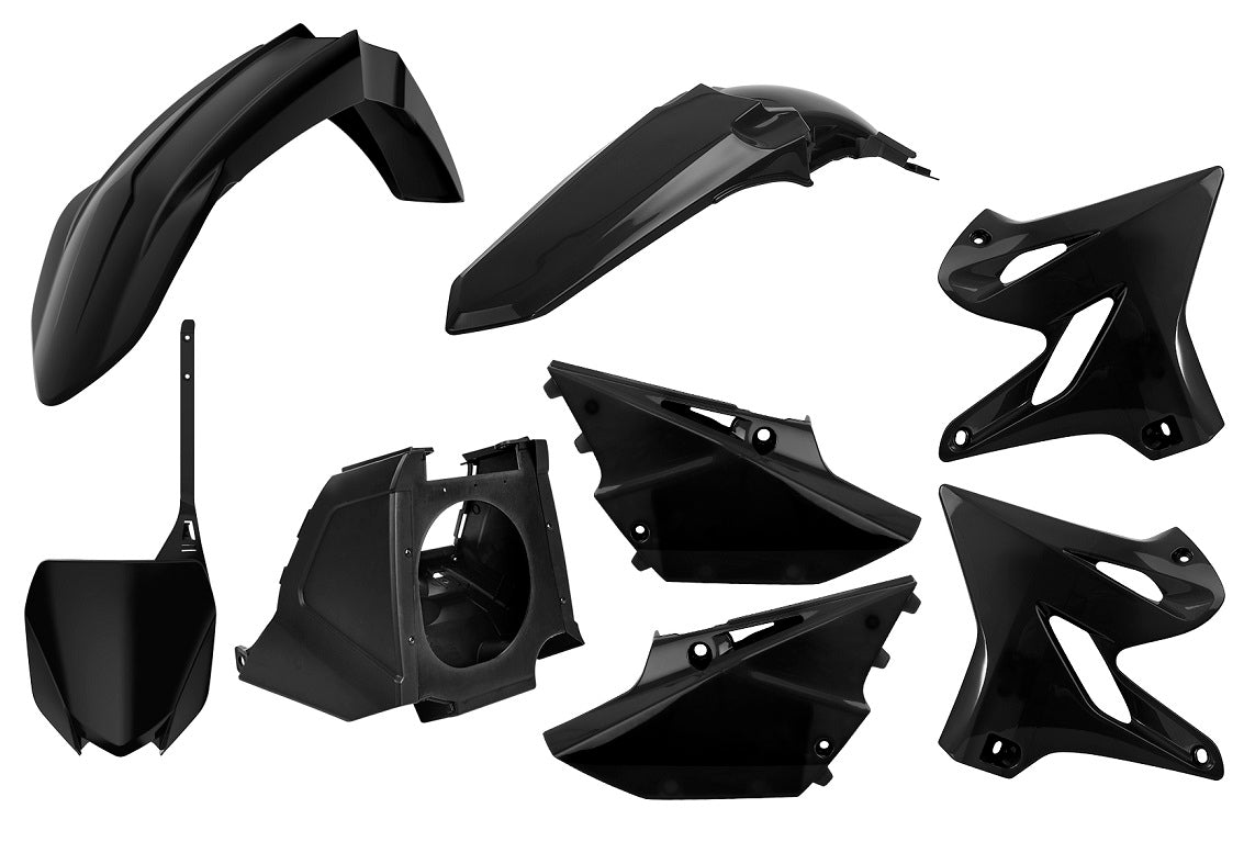 KIT PLASTICHE completo Polisport per Yamaha YZ 125 2002-2014 / restyling per 125/250 YZ 02-14 Nero YZF style