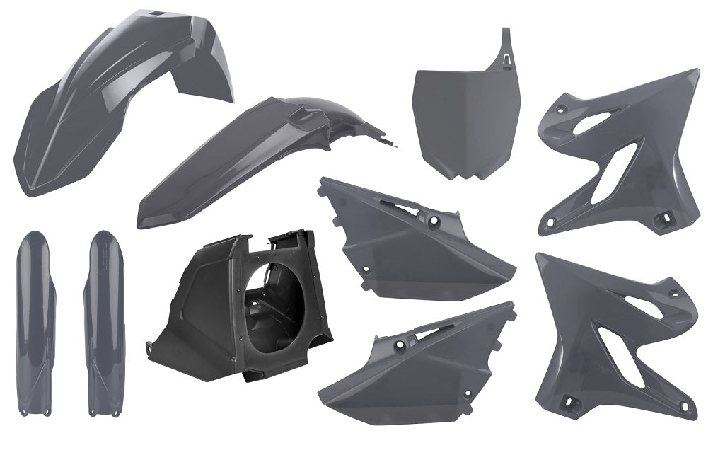 KIT PLASTICHE completo Polisport per Yamaha YZ 125 2002-2014 / restyling per YZ 125/250 02-14 Nardo grey