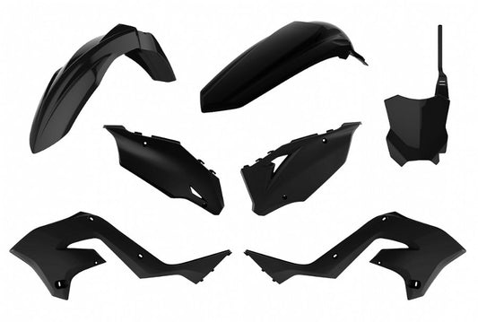 KIT PLASTICHE completo Polisport per Kawasaki KX 125 2003-2008 / restyling KX 125/250 03-08 Nero - KXF '23 STYLE