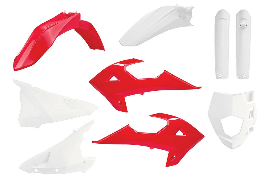 KIT PLASTICHE completo Polisport per Rieju MR 300 2021-2025 / GASGAS RIEJU Rosso/Bianco