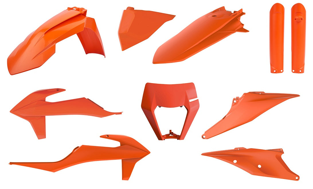 KIT PLASTICHE completo Polisport per Ktm EXC 500 2020-2023 / Arancione16