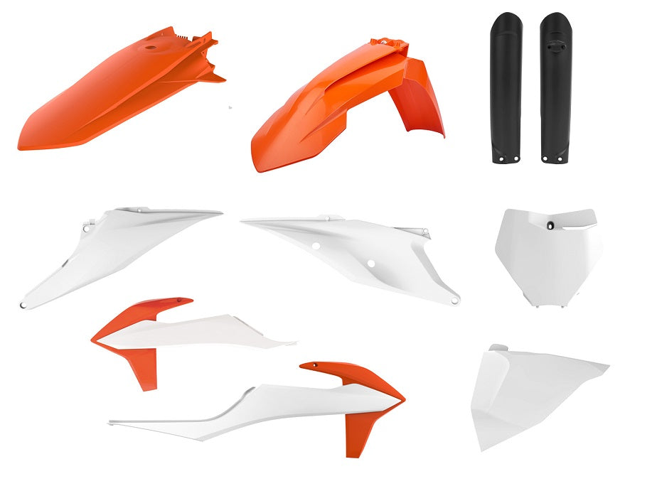 KIT PLASTICHE completo Polisport per Ktm SX 125 2019-2022 / Arancione16/Bianco20 (P91071)