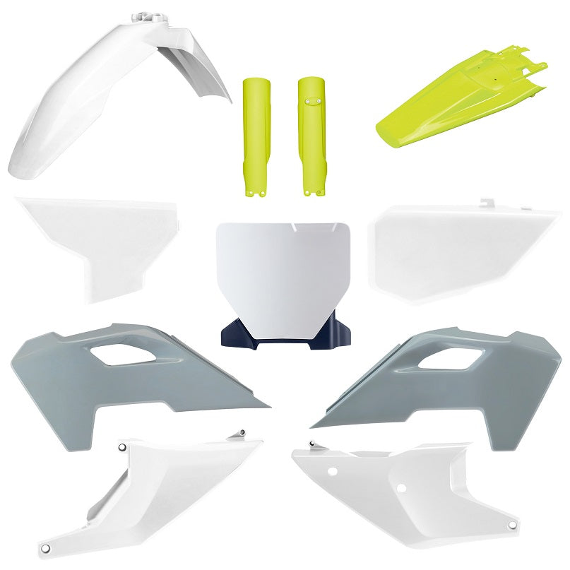 KIT PLASTICHE completo Polisport per Husqvarna TC 125 2023-2024 / Bianco20/Giallo