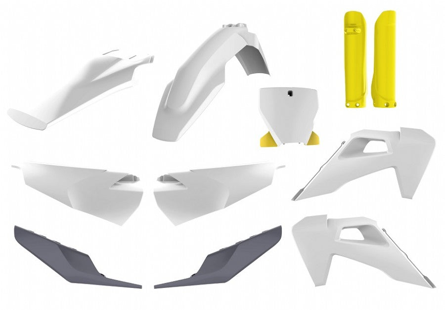 KIT PLASTICHE completo Polisport per Husqvarna FC 250 2019-2022 / Bianco20/Nardo grey