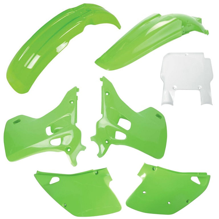 KIT PLASTICHE completo Polisport per Kawasaki KX 125 1992-1992 / Verde/Bianco