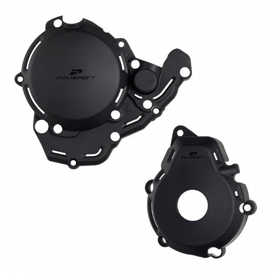 Kit protezioni coperchi motore POLISPORT Nero HUSQVARNA 250 FE 2024 2025