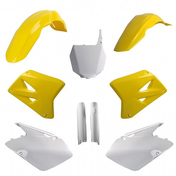 KIT PLASTICHE completo Polisport per Suzuki RM 125 2007-2012 / Giallo rm01/Bianco