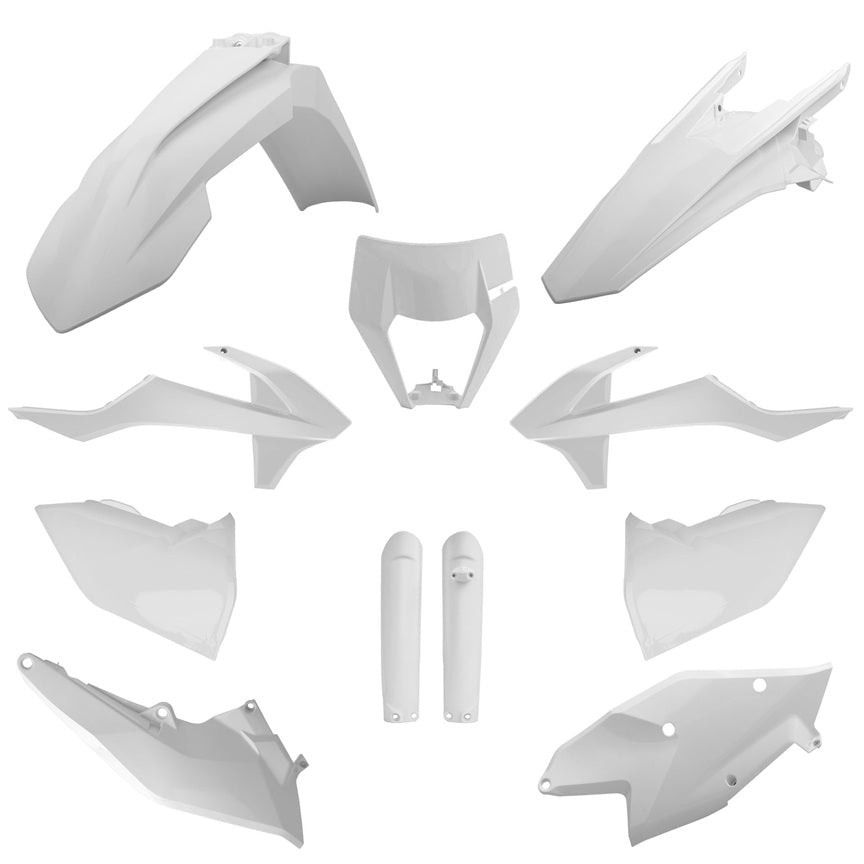 KIT PLASTICHE completo Polisport per Ktm XC-W 125 2017-2019 / Bianco