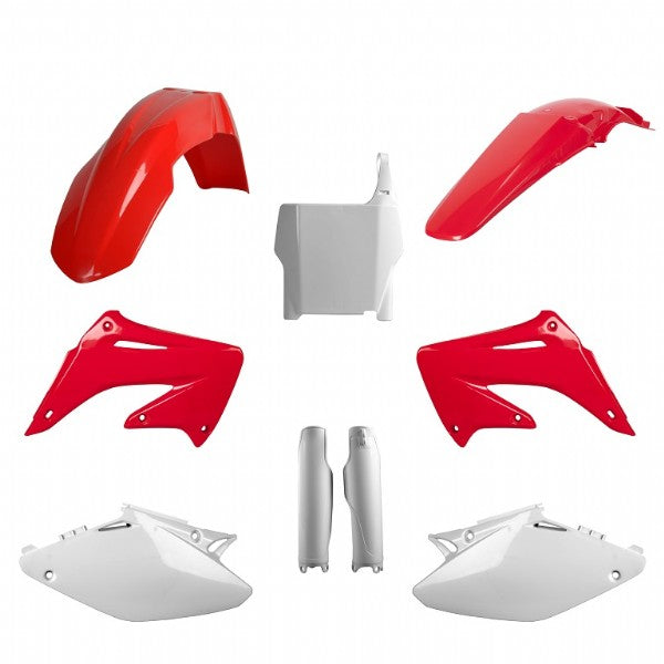 KIT PLASTICHE completo Polisport per Honda CR 250 2004-2007 / Rosso cr04/Bianco