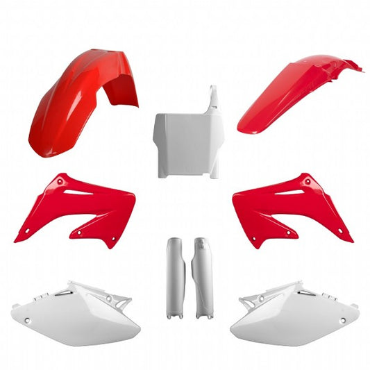KIT PLASTICHE completo Polisport per Honda CR 250 2004-2007 / Rosso cr04/Bianco