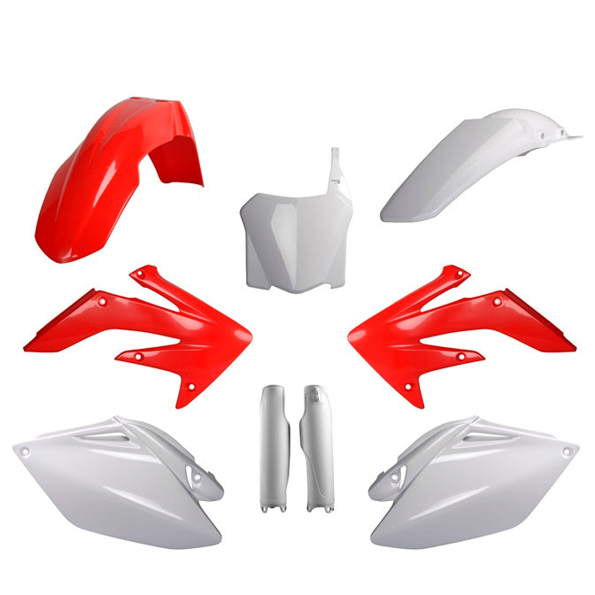 KIT PLASTICHE completo Polisport per Honda CRF 250 R 2009-2009 / Rosso cr04/Bianco