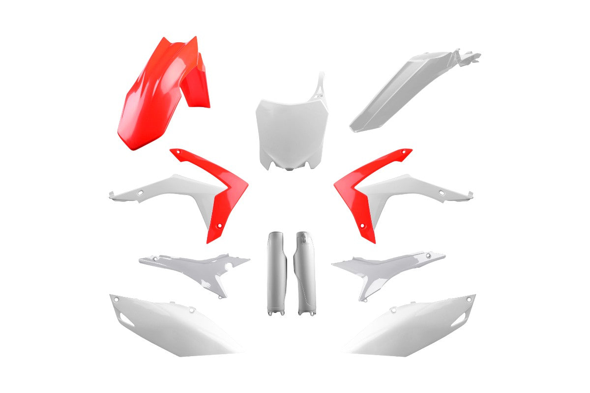 KIT PLASTICHE completo Polisport per Honda CRF 250 R 2014-2017 / Rosso cr04/Bianco