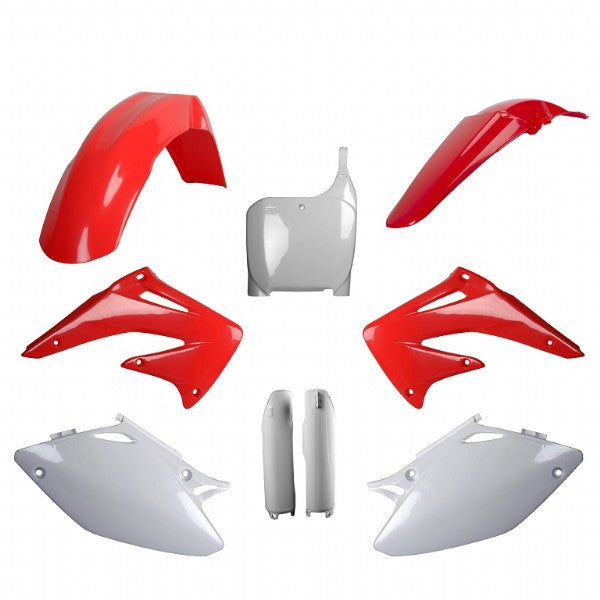 KIT PLASTICHE completo Polisport per Honda CRF 450 R 2002-2003 / Rosso cr04/Bianco
