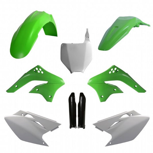 KIT PLASTICHE completo Polisport per Kawasaki KX 450 F 2006-2008 / Verde05/Bianco