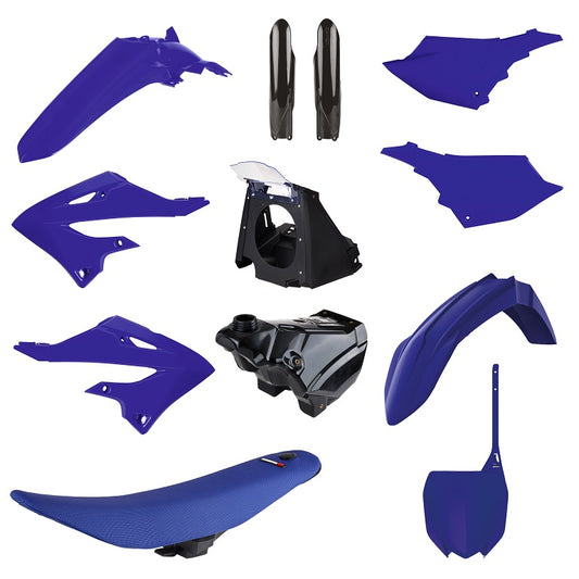 KIT RESTYLING COMPLETO CON SELLA E SERBATOIO /250 POLISPORT PER YAMAHA YZ 125 2002-2021 / BLU YAM98