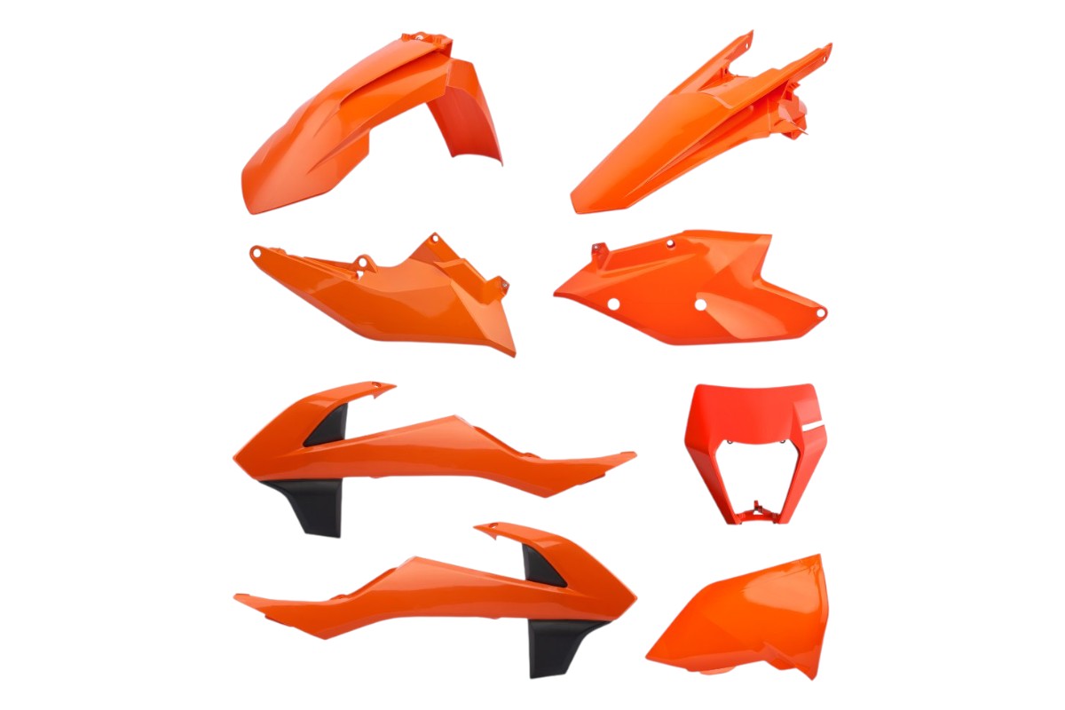 KIT PLASTICHE completo Polisport per Ktm XC-W 125 2017-2019 / Arancione 16/Nero