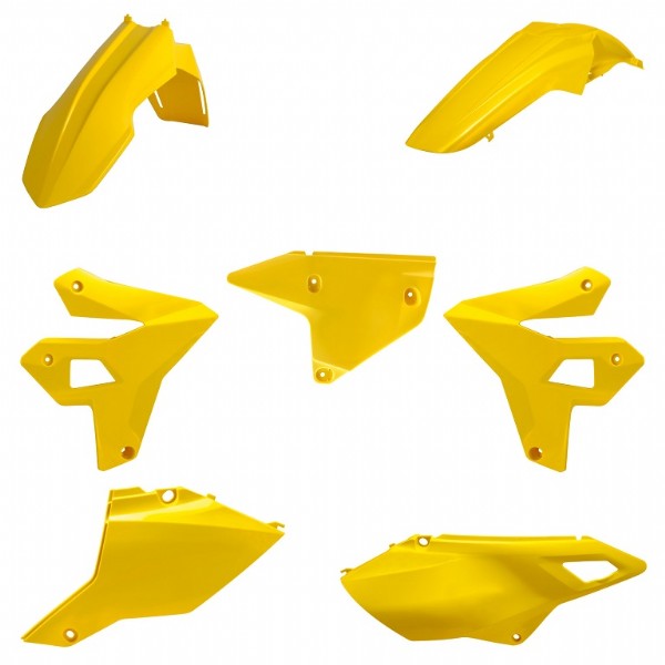 KIT PLASTICHE completo Polisport per Suzuki DRZ 400 E 2000-2024 / restyling DRZ 400 E/S 00-24 Giallo