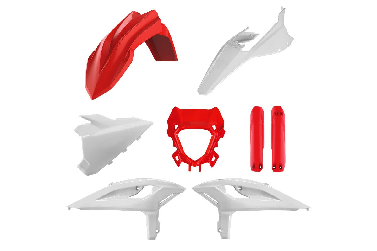 KIT PLASTICHE completo Polisport per Beta RR 350 2025-2026 / Rosso/Bianco