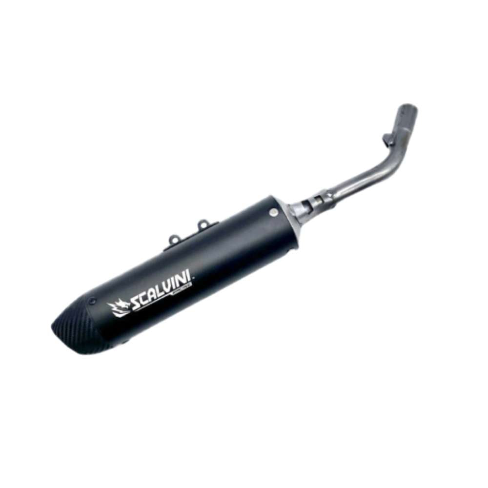 Scarico KTM 125 SX (23-25) Silenziatore tondo carbon look Scalvini
