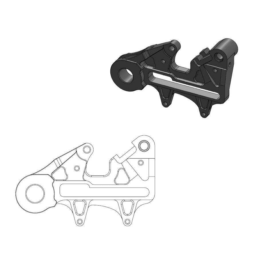 Distanziale pinza freno Gas Gas EC-F 250 21-23 posteriore 240 mm - Moto Master