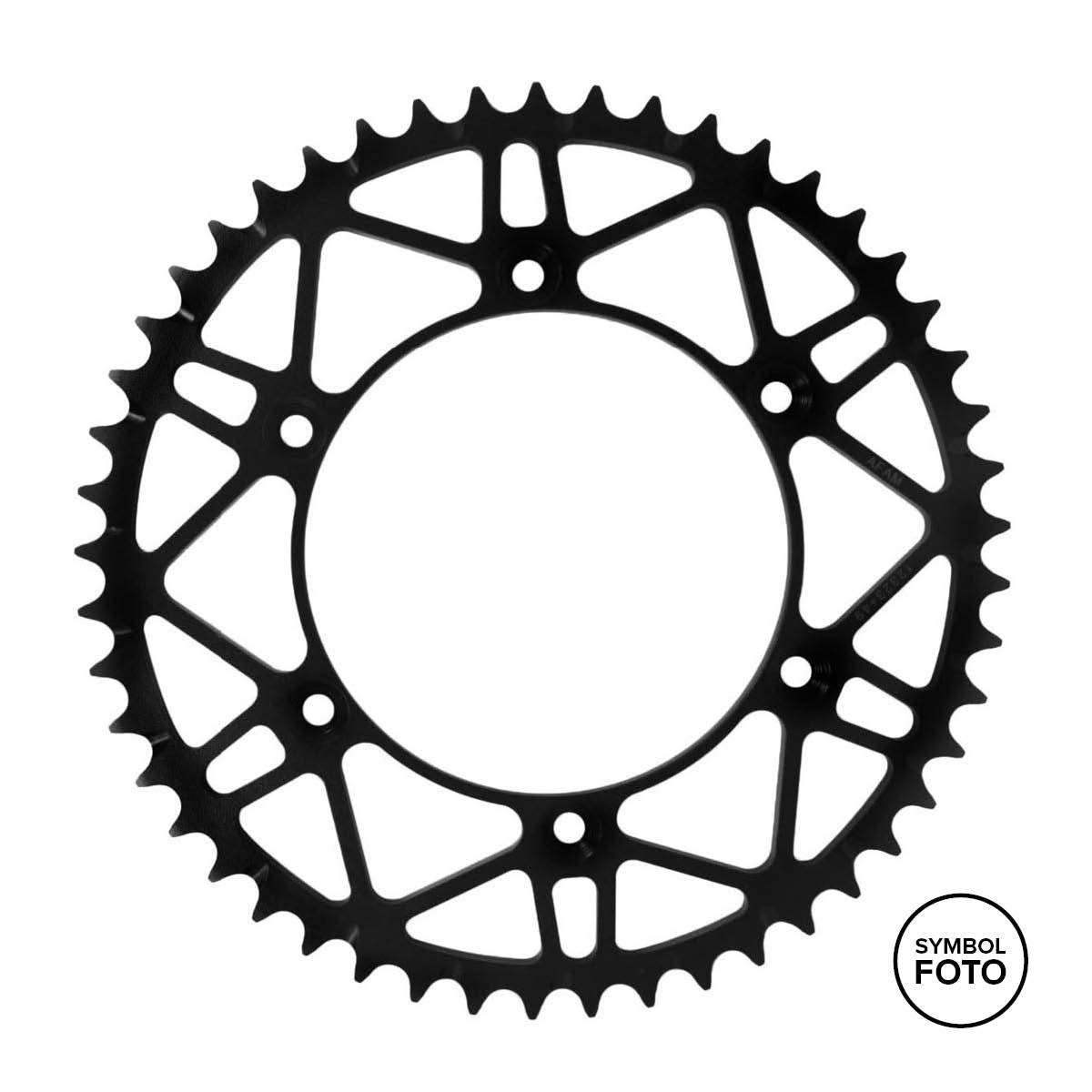 Corona AFAM SLK acciaio autopulente nero 48 denti KTM 520 EXC 2000 2002