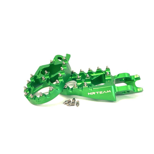 Coppia pedane Nrteam in ergal Kawasaki KXF 450 07-25 verdi